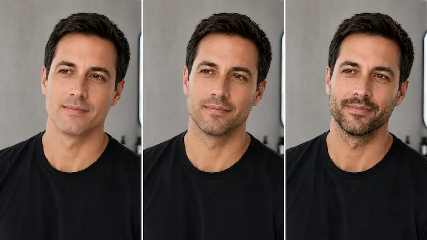 Three Stage Beard Comparison